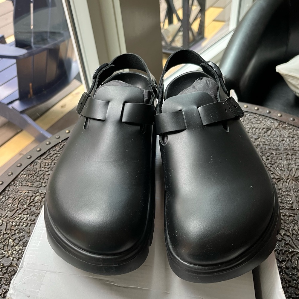 BIRKENSTOCK PAPILLIO TOKIO CHUNKY CLOGS IN BLACK 38 EU 7 US - Picture 9 of 10